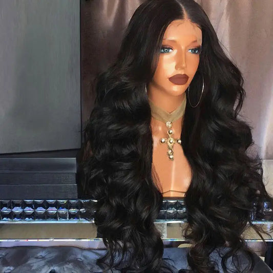 Wig Black Big Wave Ladies Wig Fashion African Curly Hair Customizable Front Lace Wig - Beyond Trends Hub 