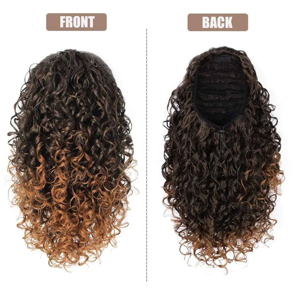 Wig Ponytail Wig Female African Small Curls - Beyond Trends Hub 