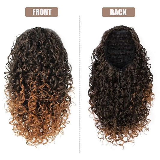 Wig Ponytail Wig Female African Small Curls - Beyond Trends Hub 