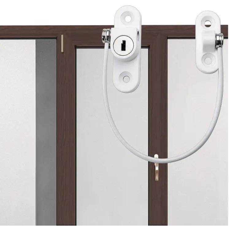 Window Security Chain Lock Window Cable Lock Restrictor Multifunctional Window Lock Door Security Guard for Baby Safety 1Pcs - Beyond Trends Hub 