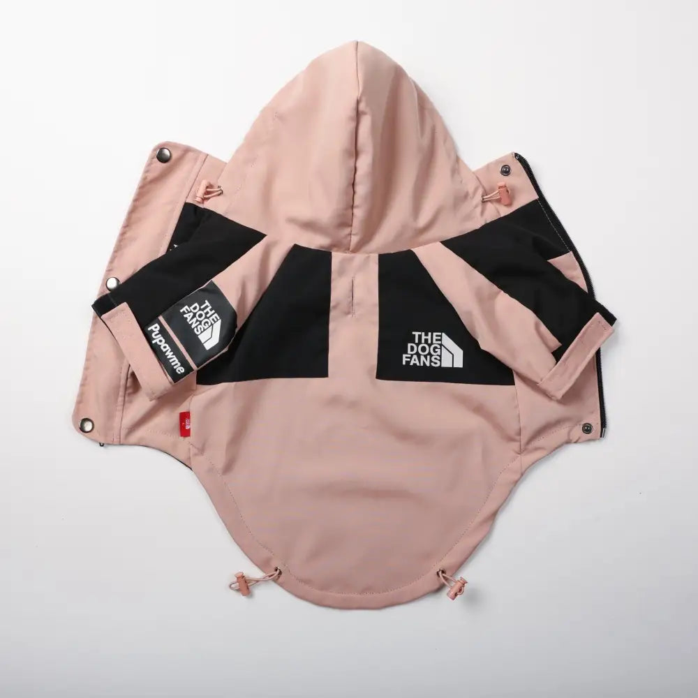 Windproof And Rainproof Large Dog Raincoat Pet Shell Jacket - Pink Shell Jacket / S