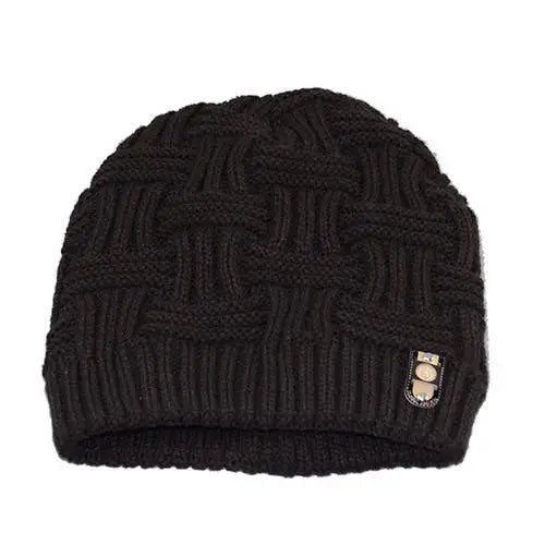 Winter Bonnet Knit Hats - Coffee
