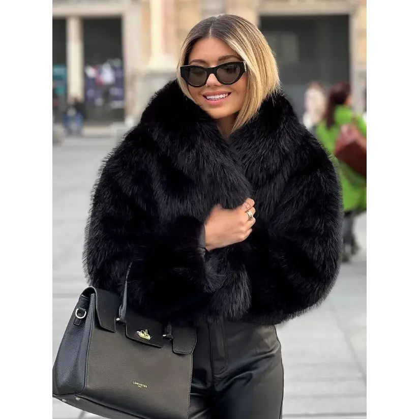 Winter Plush Coat Fashion Thicken Lapel Outwear Casual Long Sleeve Tops Womens Clothing Beyond Trends Hub