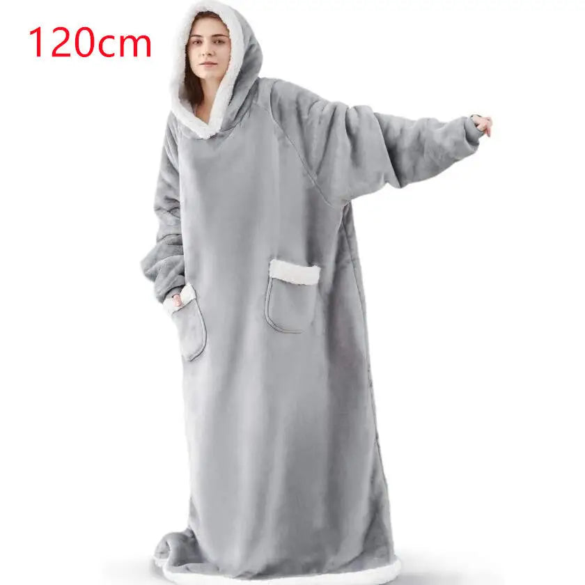 Winter TV Hoodie Blanket Winter Warm Home Clothes Women Men Oversized Pullover With Pockets Beyond Trends Hub