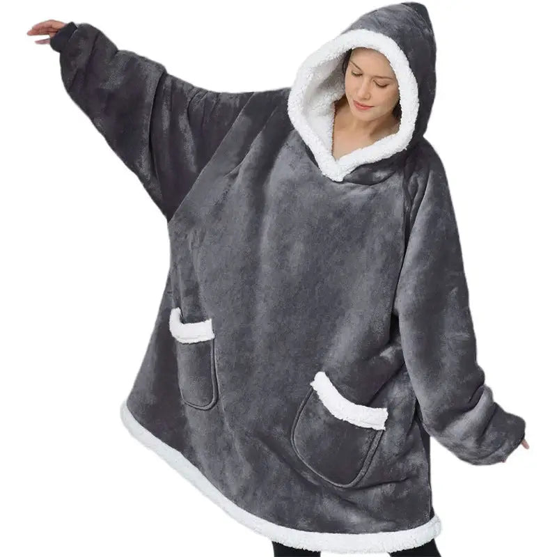 Winter TV Hoodie Blanket Winter Warm Home Clothes Women Men Oversized Pullover With Pockets Beyond Trends Hub