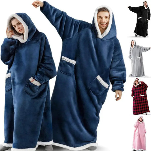 Winter TV Hoodie Blanket Winter Warm Home Clothes Women Men Oversized Pullover With Pockets Beyond Trends Hub