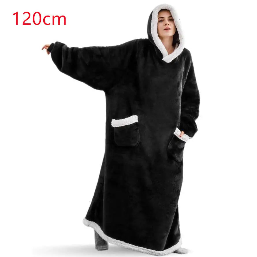 Winter TV Hoodie Blanket Winter Warm Home Clothes Women Men Oversized Pullover With Pockets Beyond Trends Hub