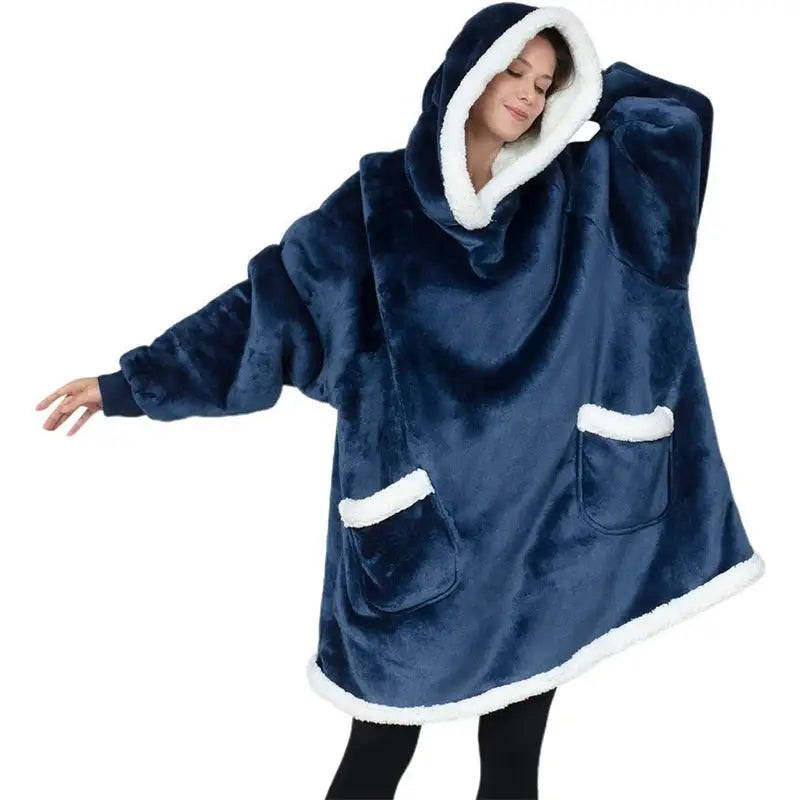 Winter TV Hoodie Blanket Winter Warm Home Clothes Women Men Oversized Pullover With Pockets Beyond Trends Hub