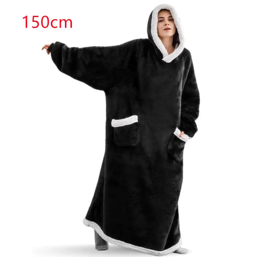 Winter TV Hoodie Blanket Winter Warm Home Clothes Women Men Oversized Pullover With Pockets Beyond Trends Hub
