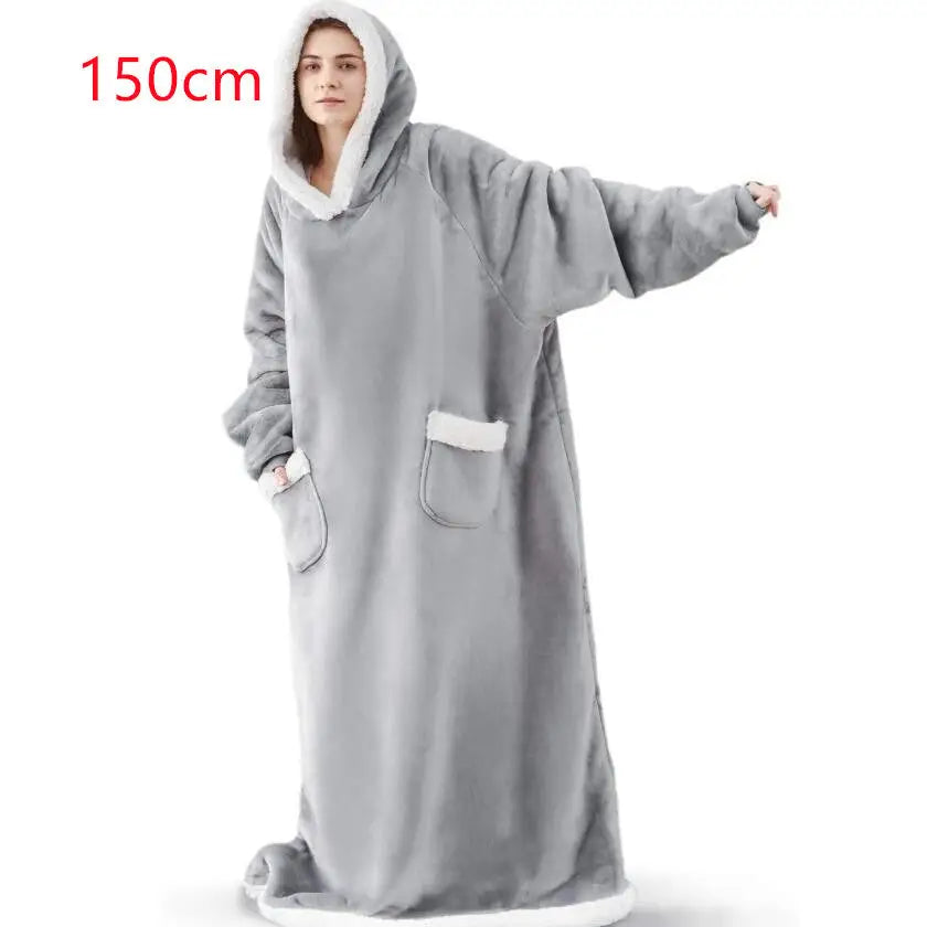 Winter TV Hoodie Blanket Winter Warm Home Clothes Women Men Oversized Pullover With Pockets Beyond Trends Hub