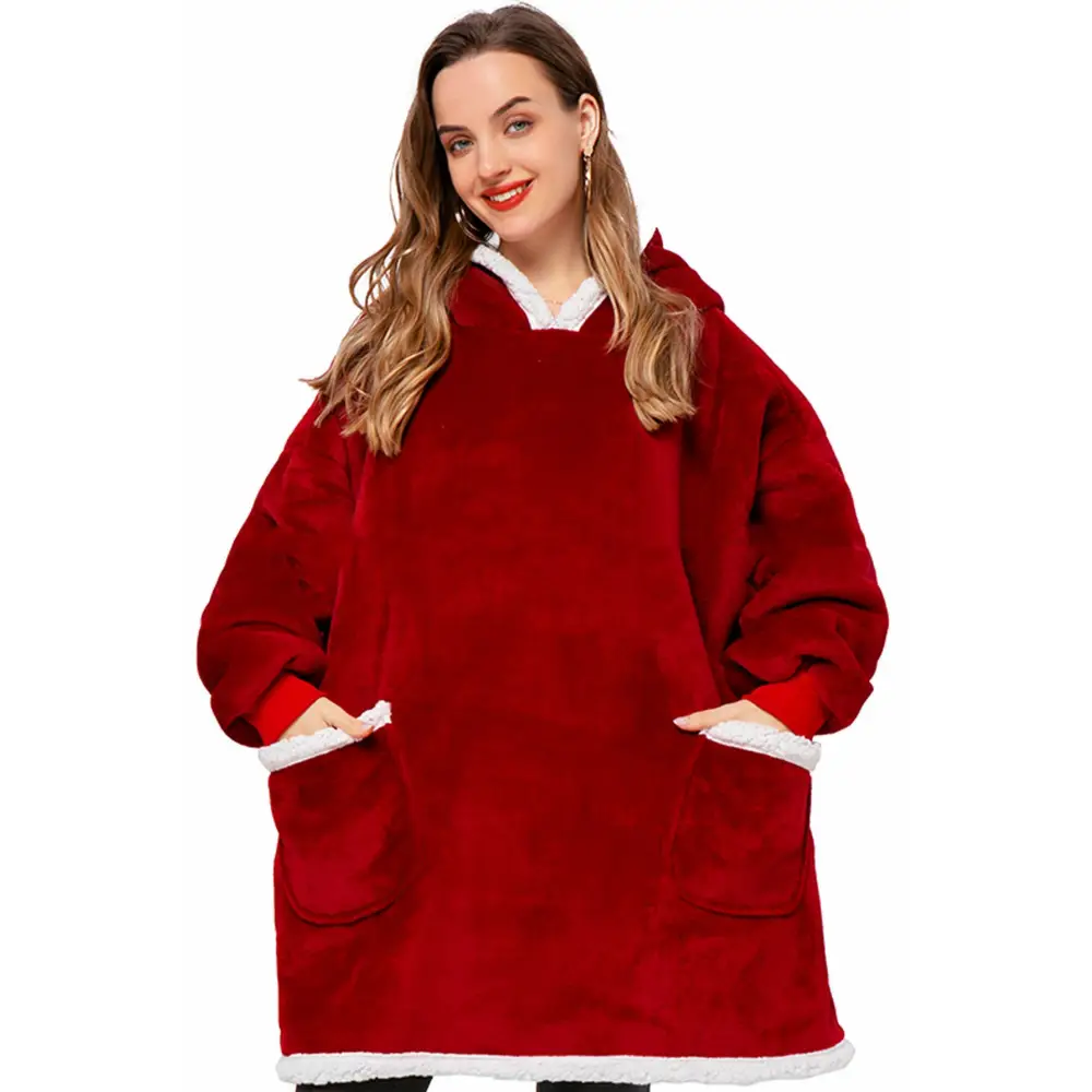 Winter TV Hoodie Blanket Winter Warm Home Clothes Women Men Oversized Pullover With Pockets Beyond Trends Hub