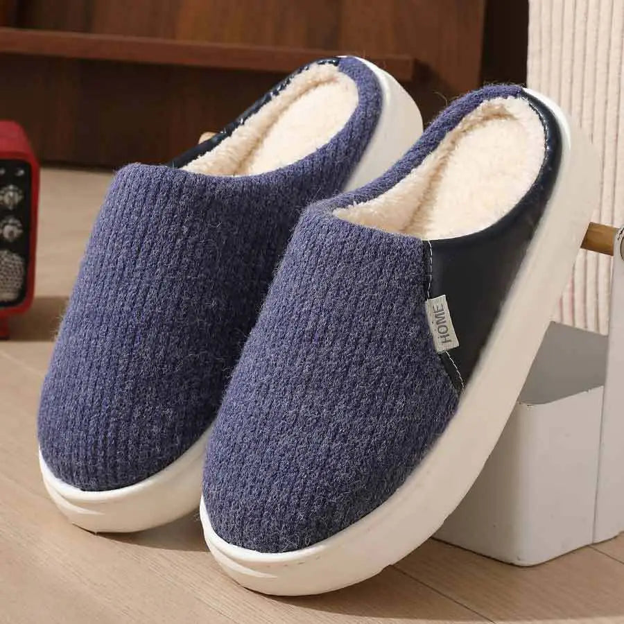 Winter Warm Plush Home Slippers Lightweight Thick Bottom Silent Non-slip Floor Bedroom Slippers Couple House Shoes Women Men Beyond Trends Hub