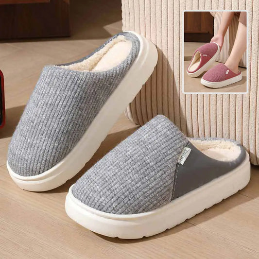Winter Warm Plush Home Slippers Lightweight Thick Bottom Silent Non-slip Floor Bedroom Slippers Couple House Shoes Women Men Beyond Trends Hub