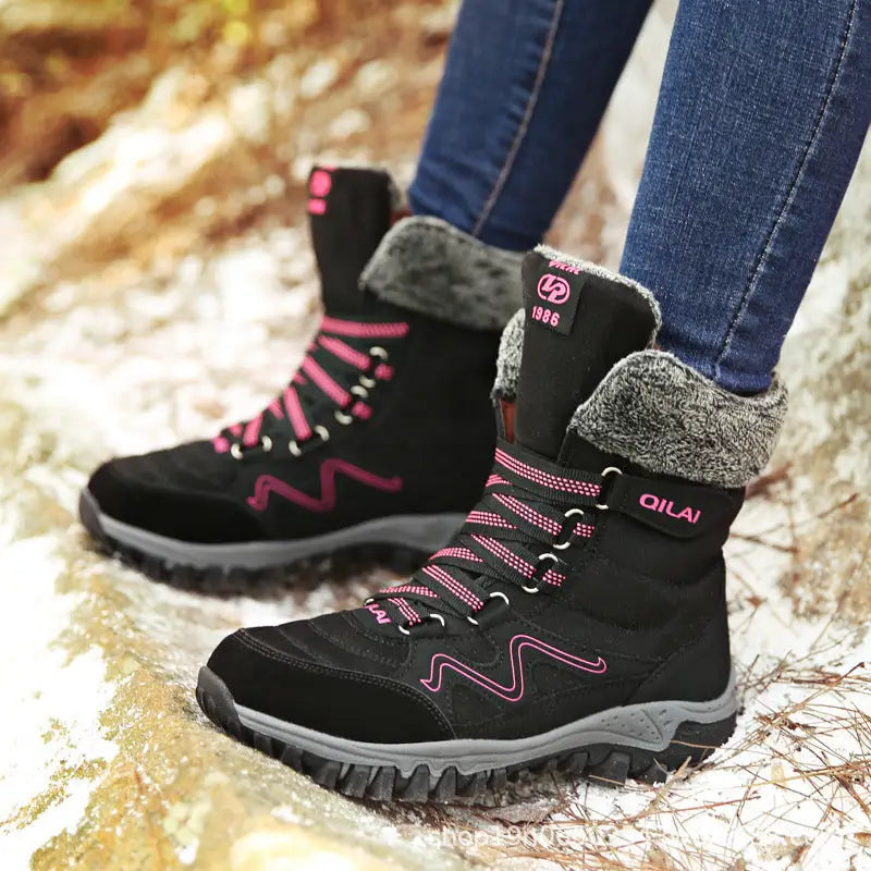 Women Ankle Boots Winter Shoes Woman Snow Boots Mother Warm Shoes Lace Up Beyond Trends Hub