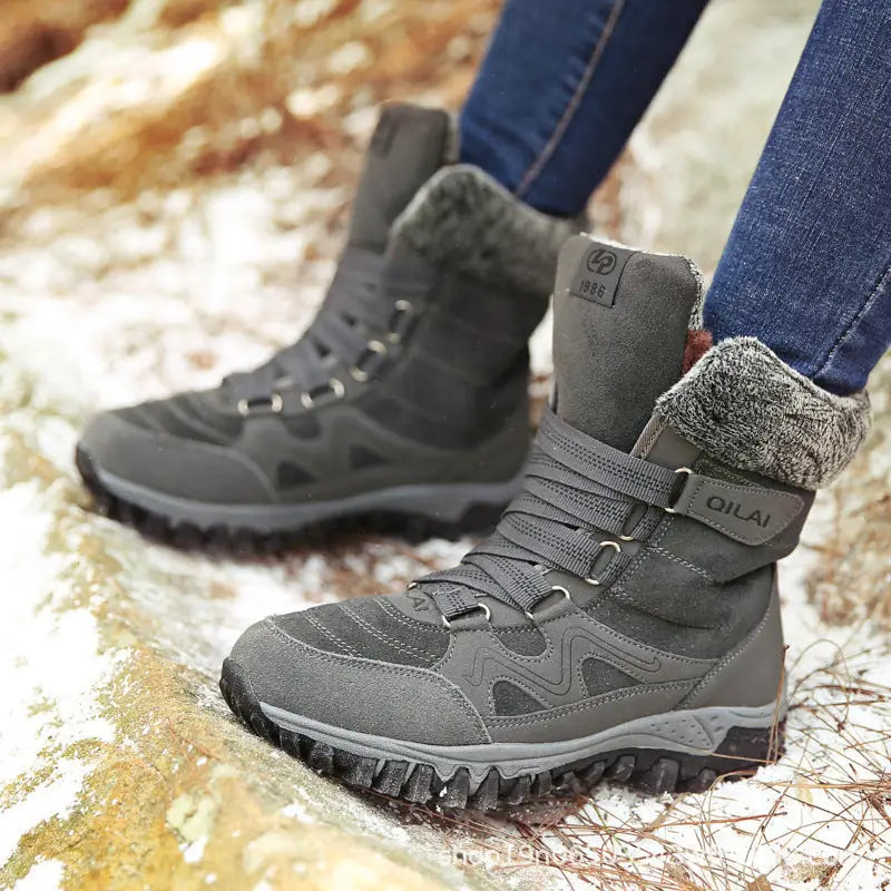 Women Ankle Boots Winter Shoes Woman Snow Boots Mother Warm Shoes Lace Up Beyond Trends Hub