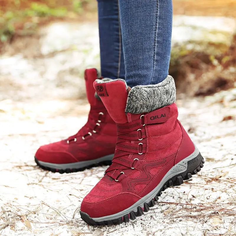 Women Ankle Boots Winter Shoes Woman Snow Boots Mother Warm Shoes Lace Up Beyond Trends Hub