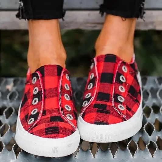 Women canvas shoes - Red / 35