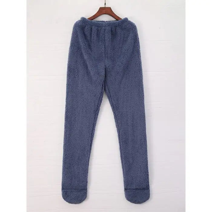 Women Coral Fleece Socks Leggings Winter Warm Sleepwear Ankles Knees Guard Women Home Pants Thick Pajamas Pant Beyond Trends Hub