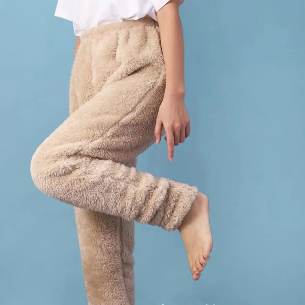 Women Coral Fleece Socks Leggings Winter Warm Sleepwear Ankles Knees Guard Women Home Pants Thick Pajamas Pant Beyond Trends Hub