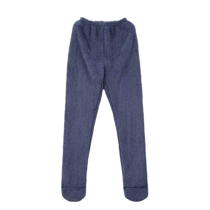 Women Coral Fleece Socks Leggings Winter Warm Sleepwear Ankles Knees Guard Women Home Pants Thick Pajamas Pant Beyond Trends Hub