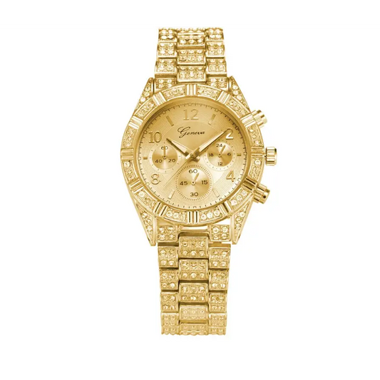 Women Crystal Quartz Analog Wrist Watch Fashion Stainless Steel Geneva Luxury Reloj Hombre Montre Femme Sport Watches - Beyond Trends Hub 