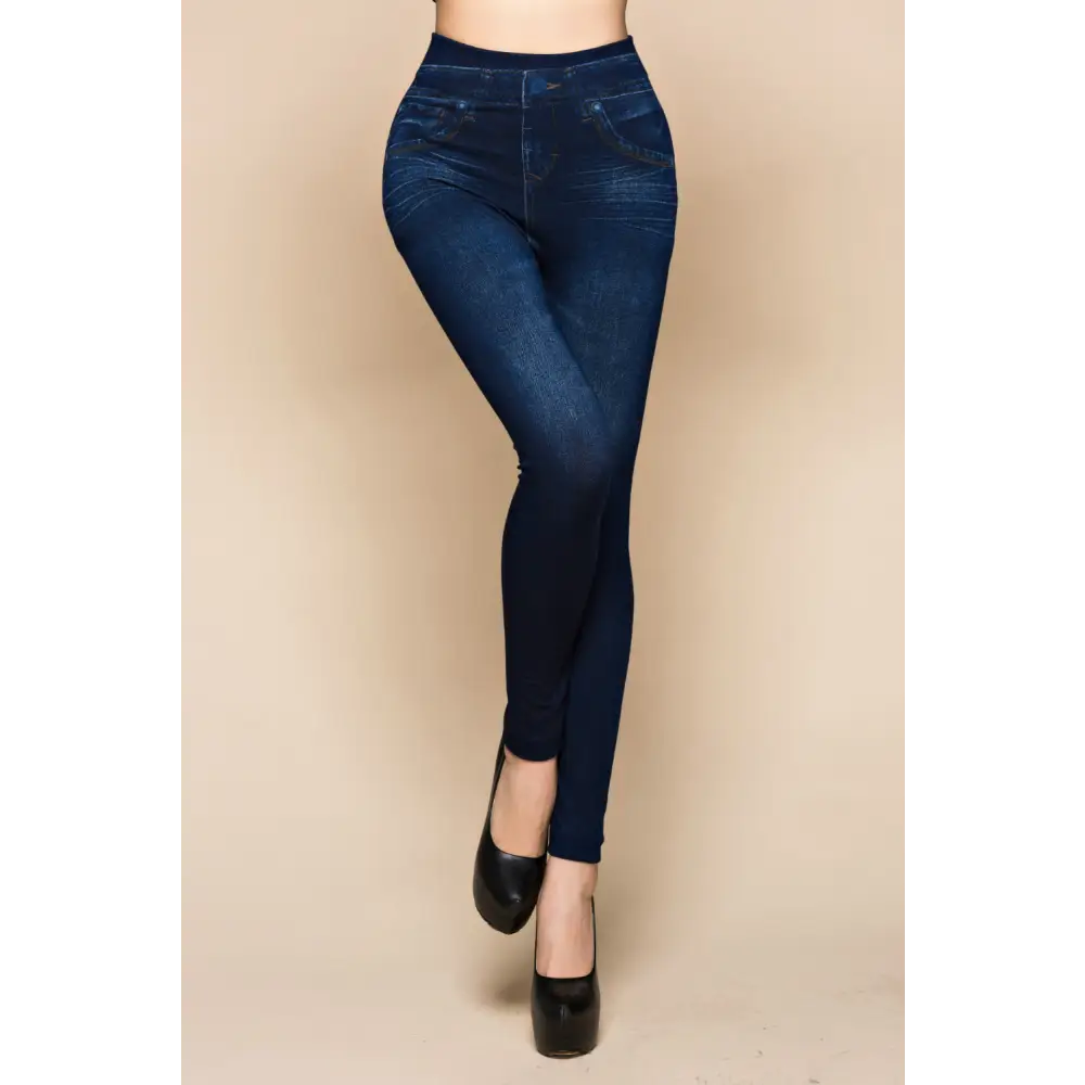 Women Leggings Plus size Faux Denim Jeans Leggings Beyond Trends Hub