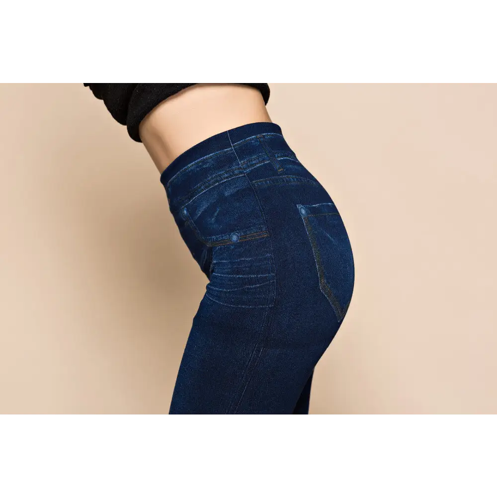 Women Leggings Plus size Faux Denim Jeans Leggings Beyond Trends Hub