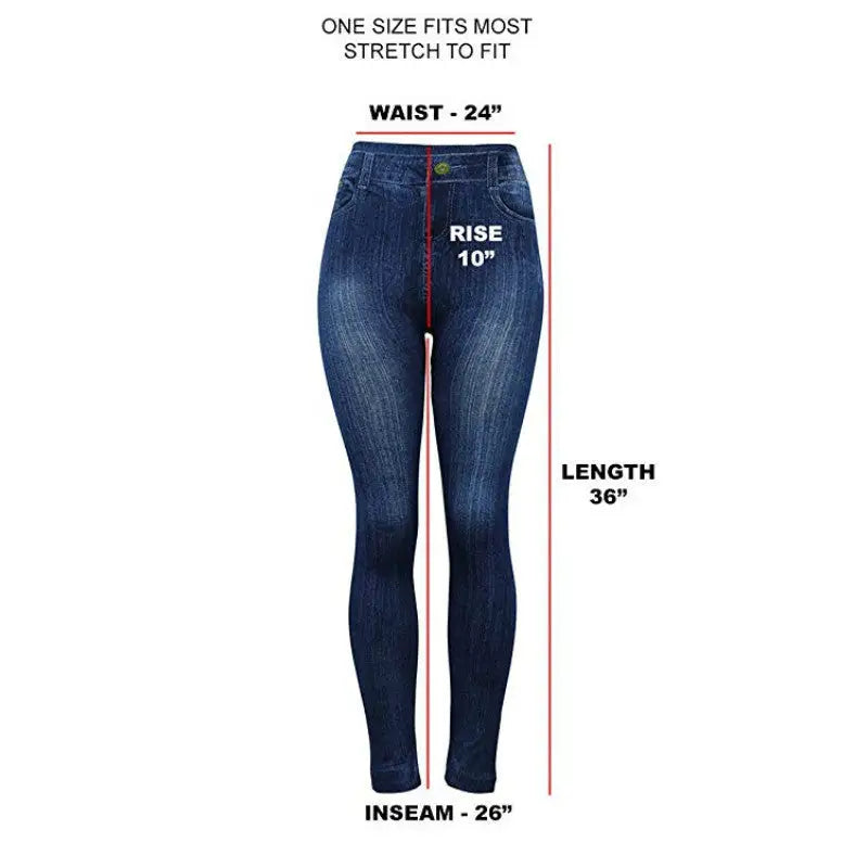 Women Leggings Plus size Faux Denim Jeans Leggings Beyond Trends Hub