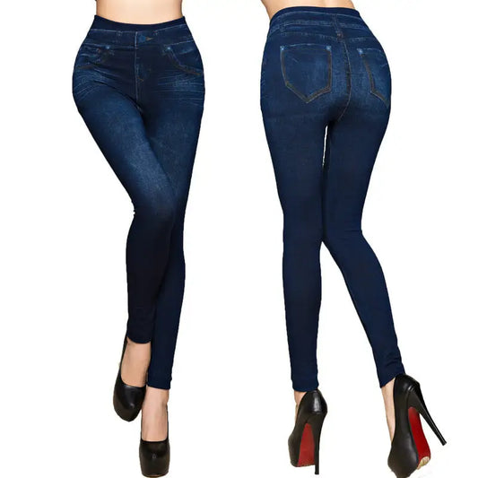 Women Leggings Plus size Faux Denim Jeans Leggings Beyond Trends Hub