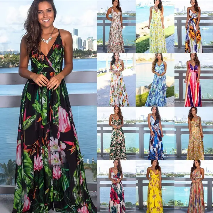Women Party Dress Lady Long-sleeved Evening Gown
