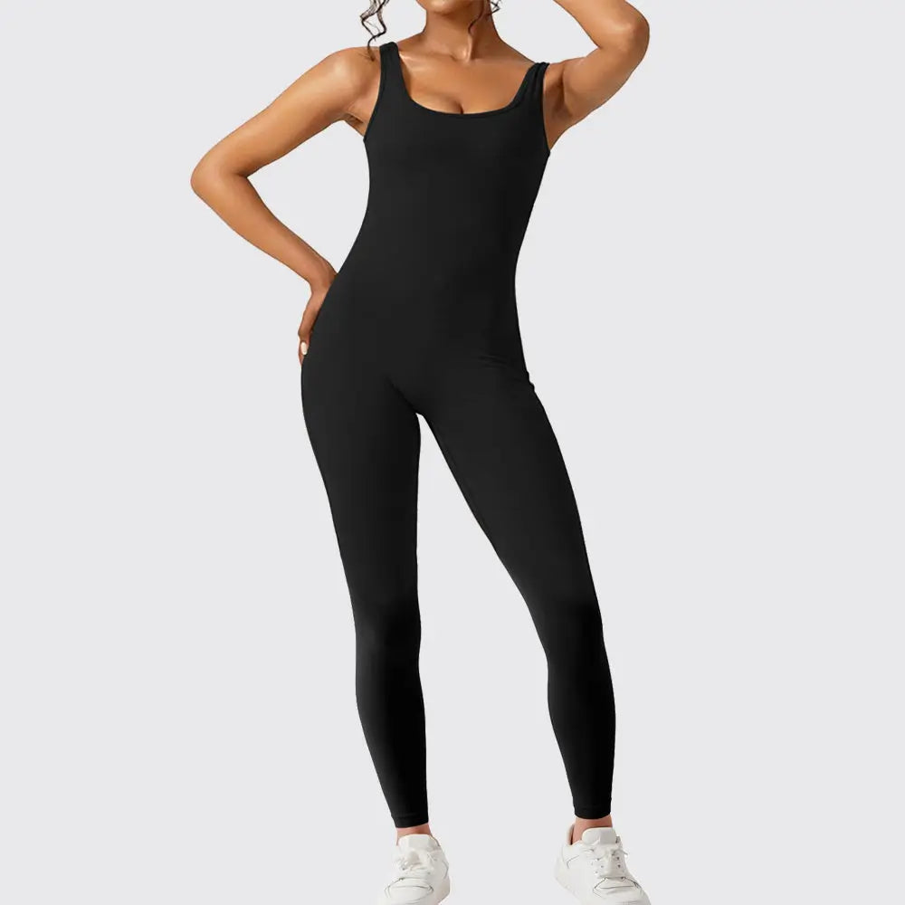 Women Sleeveless Flare Jumpsuits Fitness Yoga Long Pants Beyond Trends Hub