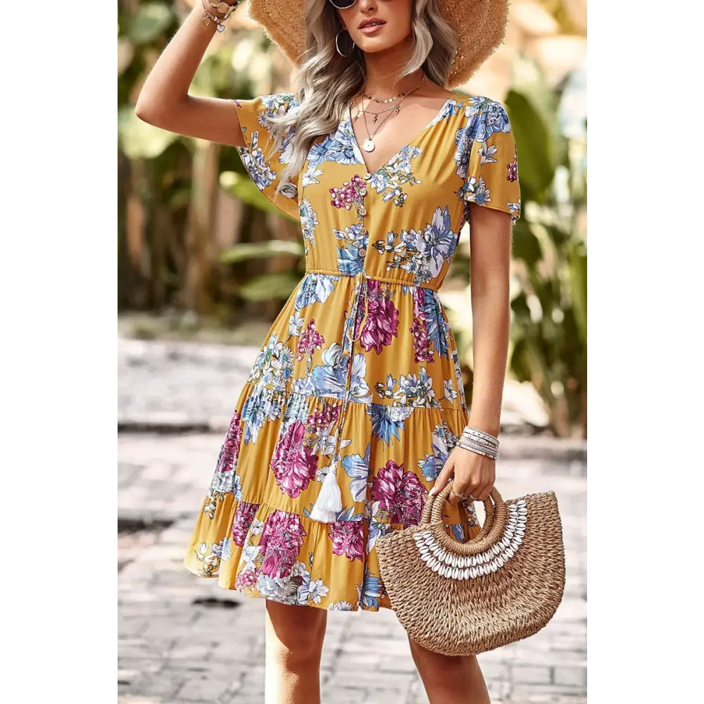 Women Summer Casual Printed Maxi Dress Party Evening Dresses