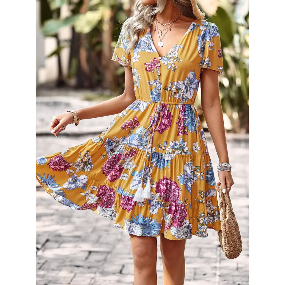 Women Summer Casual Printed Maxi Dress Party Evening Dresses