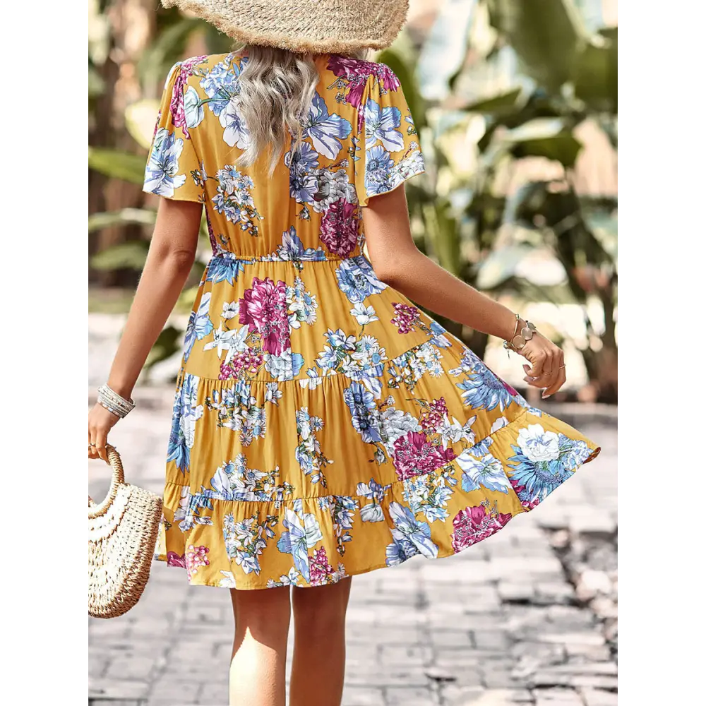 Women Summer Casual Printed Maxi Dress Party Evening Dresses