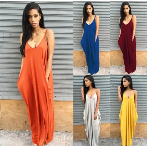 Women Summer Dress Casual Long Dresses Plus Size
