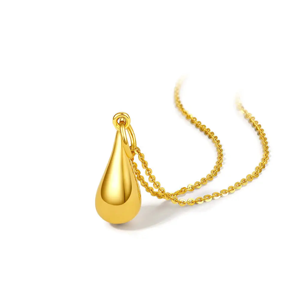 Women's 18K Water Drop 3D Pendant Necklace Beyond Trends Hub