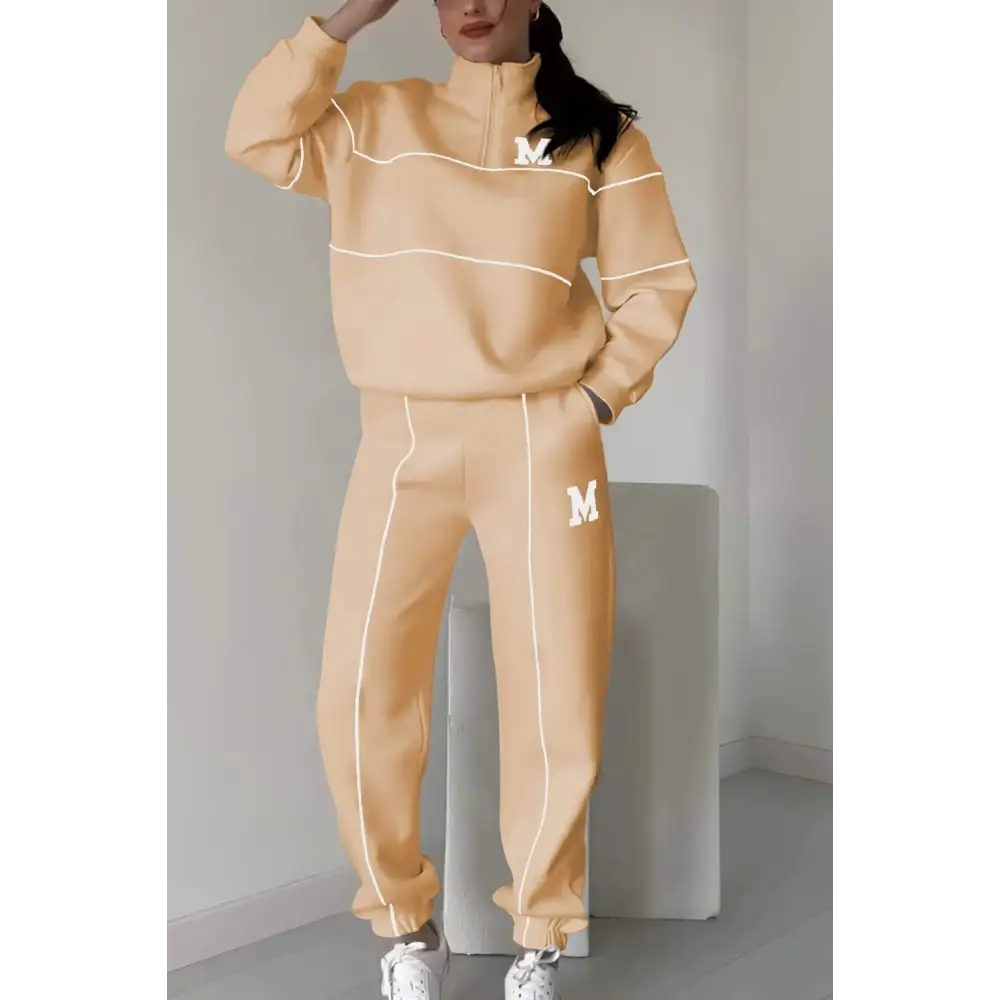 Womens 2 Piece Outfits Lounge Hoodless Pullover Sweatshirt Sweatsuit Sets Sweatshirt Baggy Fashion Sweatpants