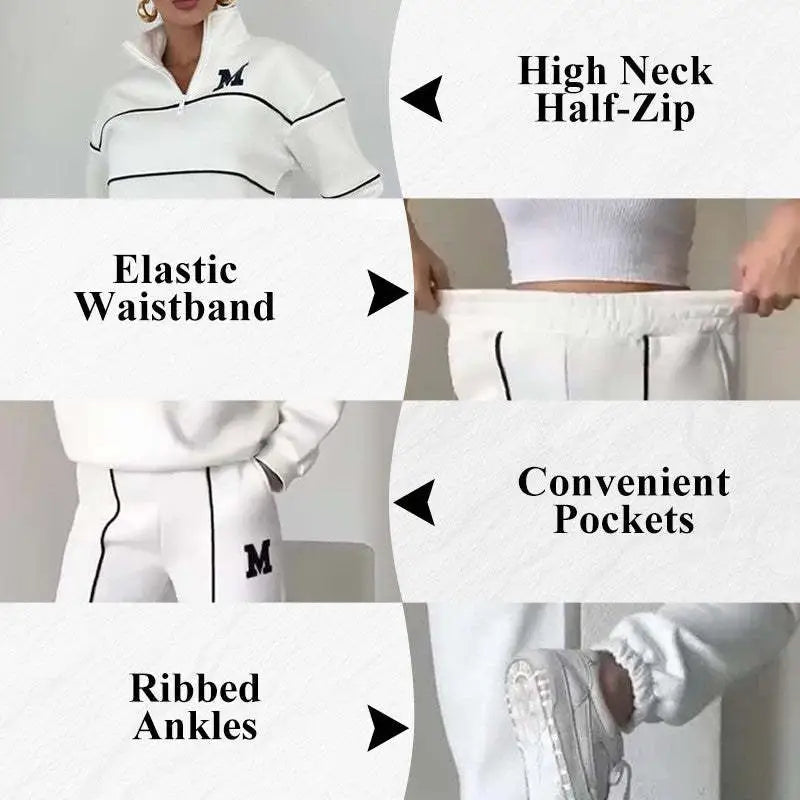 Womens 2 Piece Outfits Lounge Hoodless Pullover Sweatshirt Sweatsuit Sets Sweatshirt Baggy Fashion Sweatpants