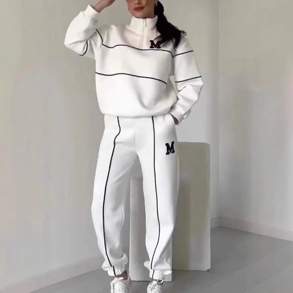 Womens 2 Piece Outfits Lounge Hoodless Pullover Sweatshirt Sweatsuit Sets Sweatshirt Baggy Fashion Sweatpants