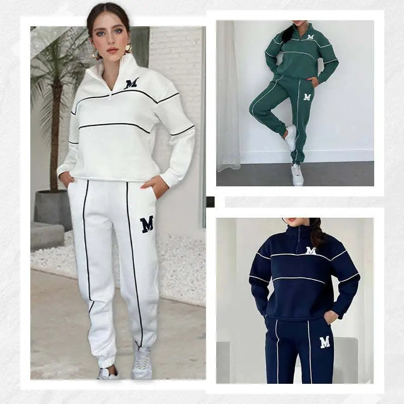 Womens 2 Piece Outfits Lounge Hoodless Pullover Sweatshirt Sweatsuit Sets Sweatshirt Baggy Fashion Sweatpants