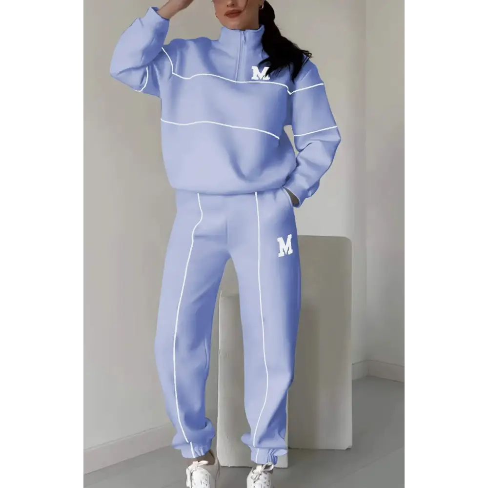 Womens 2 Piece Outfits Lounge Hoodless Pullover Sweatshirt Sweatsuit Sets Sweatshirt Baggy Fashion Sweatpants