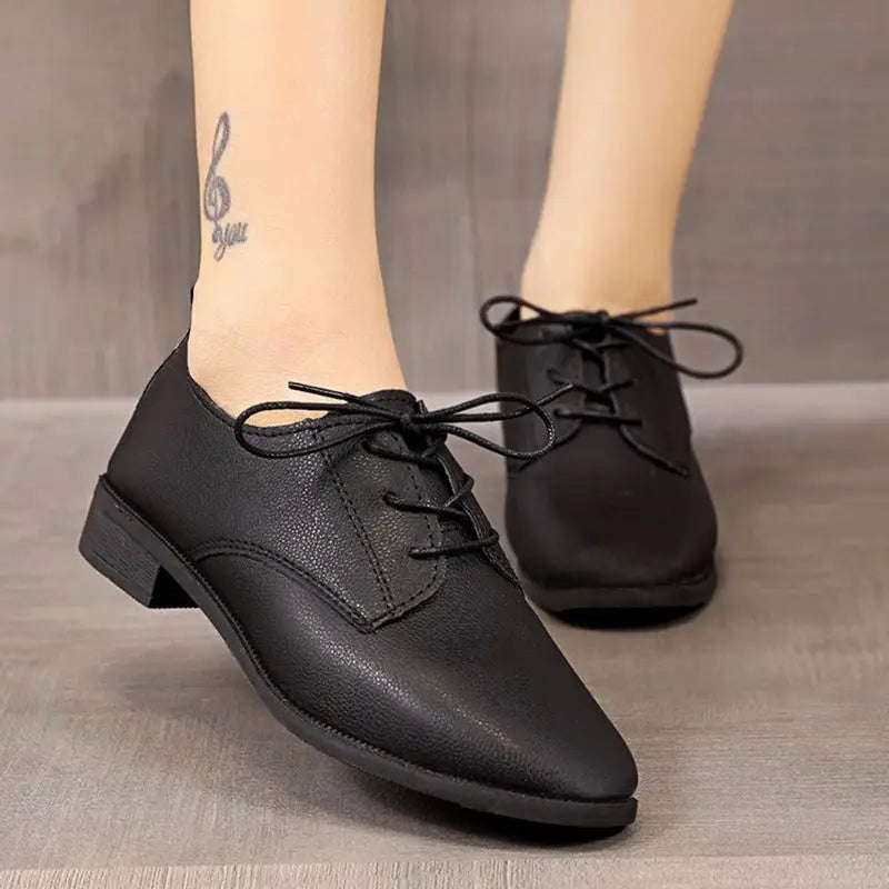 Women's All-match Flat Low Heel Vintage Leather Shoes Beyond Trends Hub