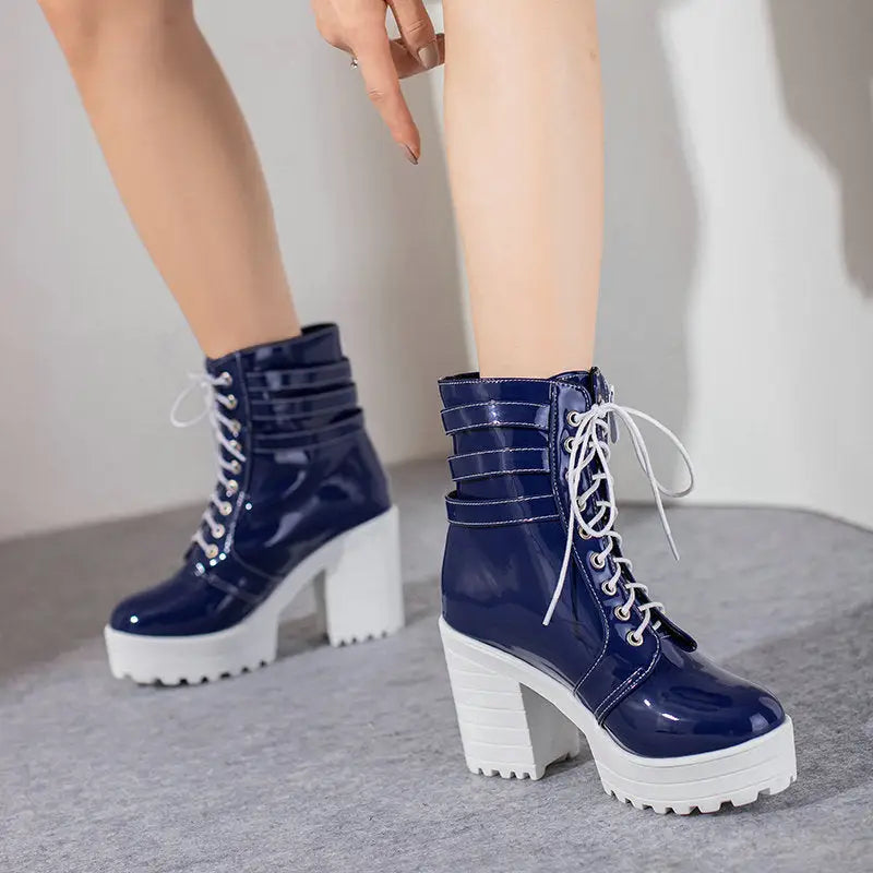 Women's Autumn And Winter Thick Heeled Short Boots Beyond Trends Hub