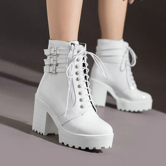 Women's Autumn And Winter Thick Heeled Short Boots Beyond Trends Hub