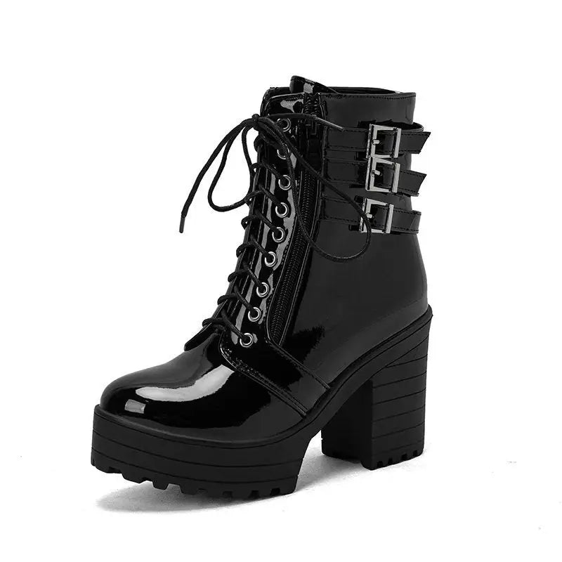 Women's Autumn And Winter Thick Heeled Short Boots Beyond Trends Hub