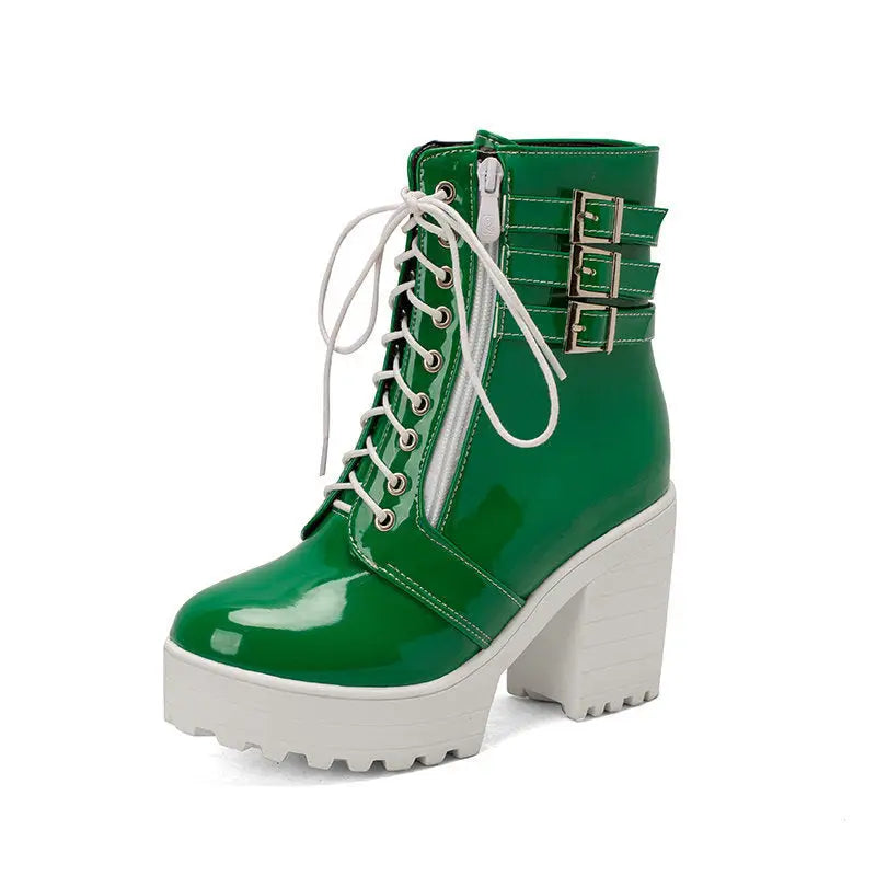 Women's Autumn And Winter Thick Heeled Short Boots Beyond Trends Hub