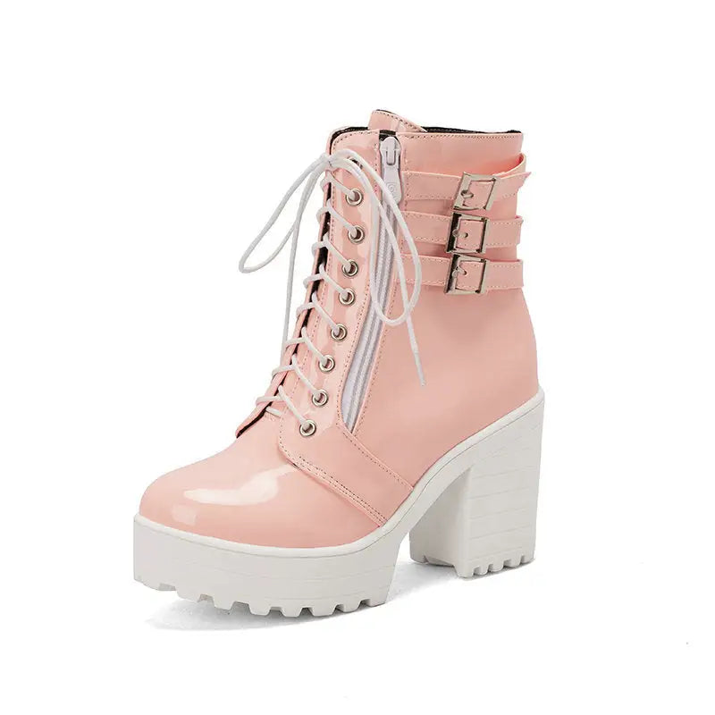 Women's Autumn And Winter Thick Heeled Short Boots Beyond Trends Hub