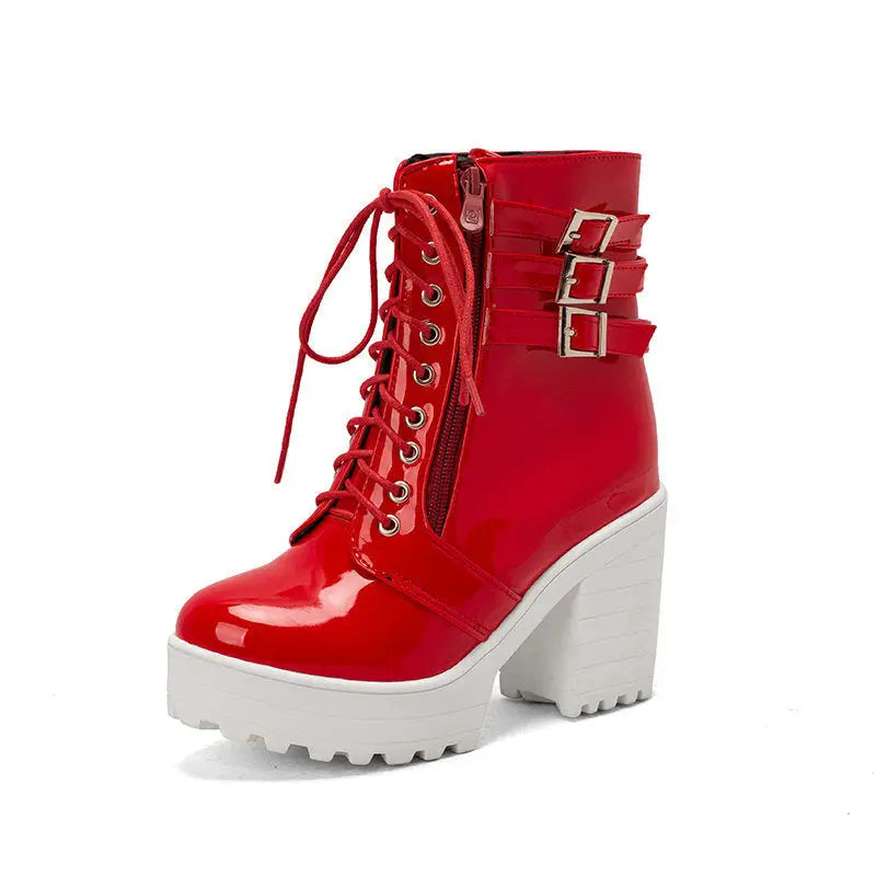 Women's Autumn And Winter Thick Heeled Short Boots Beyond Trends Hub