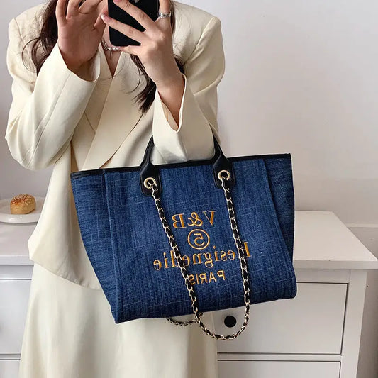 Women's Bag New European And American Bags Big Bag Shoulder Bag Large Capacity Chain Handbag Ins Messenger Bag - Beyond Trends Hub 