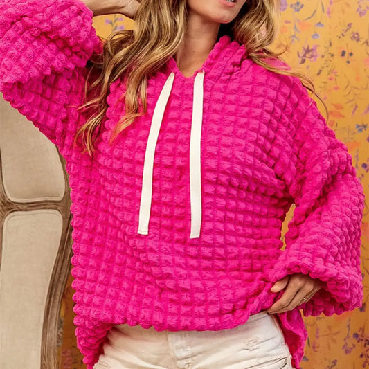 Women's Bubbles Hoodie Fashion Casual Loose Long Sleeve Hooded Sweater Beyond Trends Hub